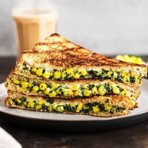 Spinach and Corn Sandwich