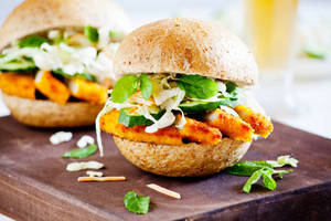 Hot and Spicy Paneer Burger