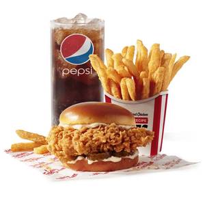 Chicken Burger + Fries + Soft Drink