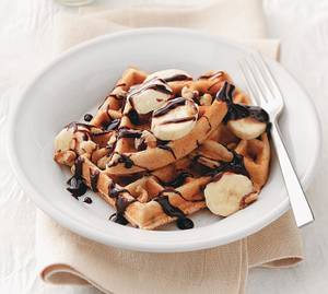 Chocolate Banana Waffles