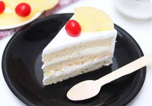 Pineapple Fresh Cream Pastry (Eggless)