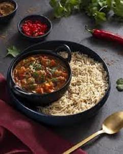 Ghee Rice With Chicken Curry