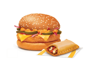 Corn & Cheese Burger + Veg Pizza McPuff