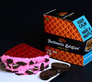 Pink Oreo Crunch Waffle