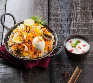 Egg Biryani with Raita