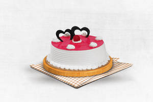 Strawberry Eggless Cake