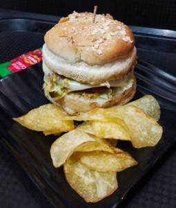 Tex Mex Chicken Burger With Chips