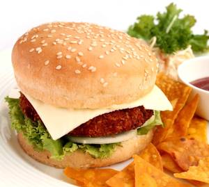 Chicken patty burger