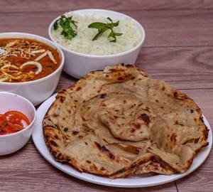 Kadhai Paneer + 2 Laccha Paratha + Jeera Rice