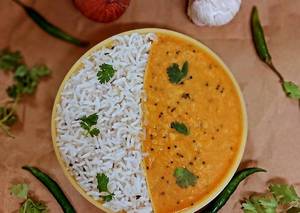 Jeera rice with dal fry