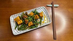 Crisp Tofu & Beans In Chilli Oil