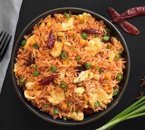 Half Egg Schezwan Fried Rice