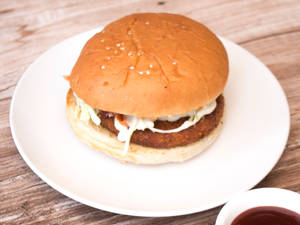 Veg Burger with fries