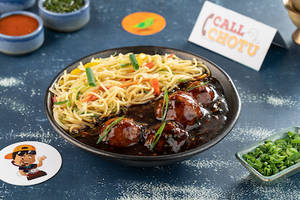 Hakka Noodles with Veg Manchurian