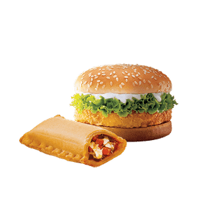 Veg Pizza McPuff + McSpicy Chicken Burger