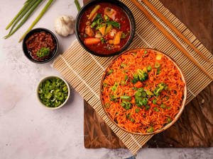 Veg Triple Schezwan Fried Rice [750 ML]