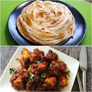 3 Parotta + Malabari Chicken Roast