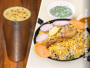 Chicken Biryani + Masala Lassi