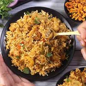 Mushroom biryani