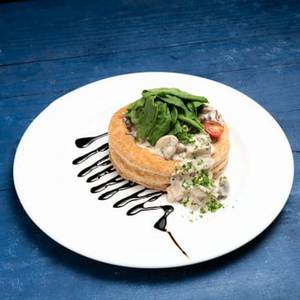 Creamy Wild Mushroom Fricasse In Vol-Au-Vent , Crunchy Mesclun