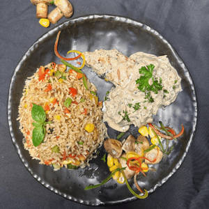 Tuscan Chicken With Brown Rice