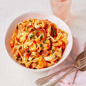Tagliolini Alla Salsa Di Casorga (pasta In Prawn Sauce)