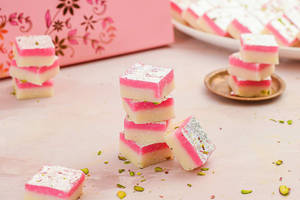 Pink Coconut Burfi