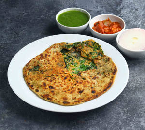 Whole Wheat Palak Paneer Paratha