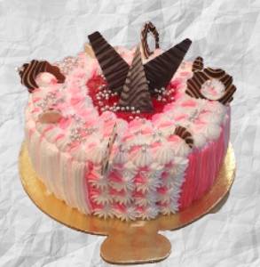 Strawberry Cake (Eggless)