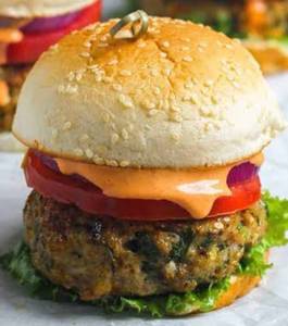 Patiala Burger [Spicy] (Mouth Melting Premium Paneer,Spicy Veggies Patty)
