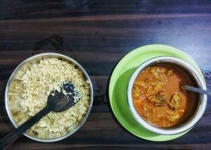 Jeera Rice Chicken Curry 