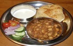 Poori Chole With Butter Milk