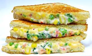Double Cheese & Corn Club Sandwich