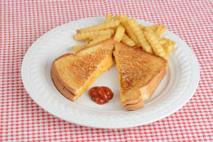 Cheese Sandwich With French Fries [ Reg ] And Thums Up [ 250 Ml Pet ]
