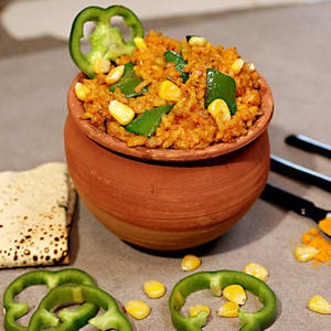 Corn Capsicum Khichdi