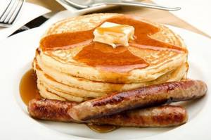 Pancakes And Chicken Sausage