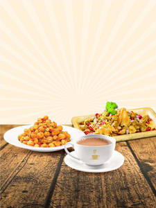 Masala Chai + Samosa Chaat + Makhana Chaat
