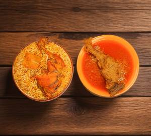 Chicken Biryani + Chicken Chap