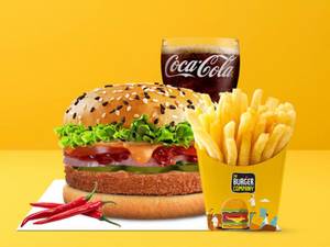 Maxican Salasa Chicken Burger + Salted Fries + Pepsi [250Ml]