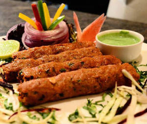 Mutton Seekh Gilafi Kebab