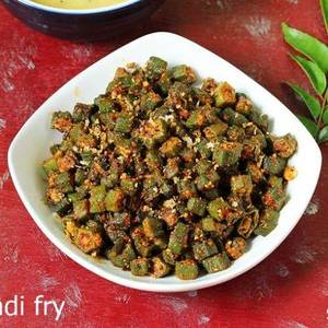 Crispy Bhindi Dry Fry Sabzi
