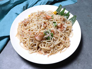 Prawn Stir Fried Spaghetti
