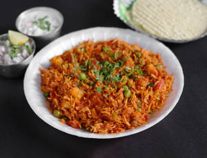 Tawa Pulao (served With Veggie Raita)