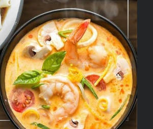 Thai Prawn Tum Yum Or Tom Kha  Goong Soup [ Tiger Prawns,Big Fat Juicy!!]