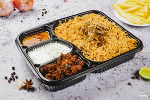 Andhra Mutton Biryani With Mutton Fry Box