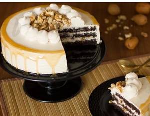 Eggless Walnut Coffee Cake