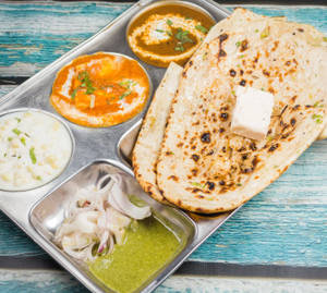 Paneer Chur Chur Naan Thali