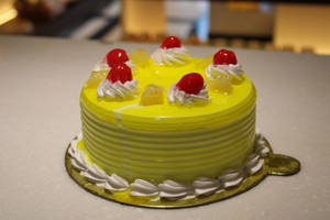 Eggless Pineapple  Cake