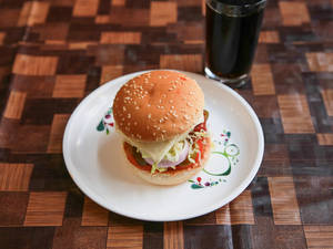 Veg Chilli Lava Burger