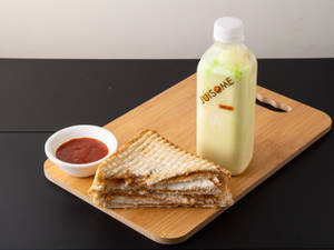 Peanut Butter Toast + Badam Milkshake